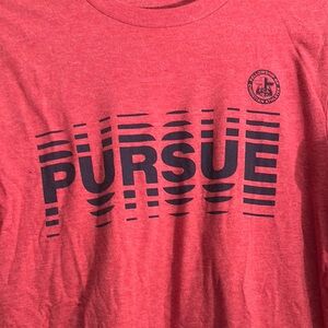 Red Graphic Tee with Pursue Print